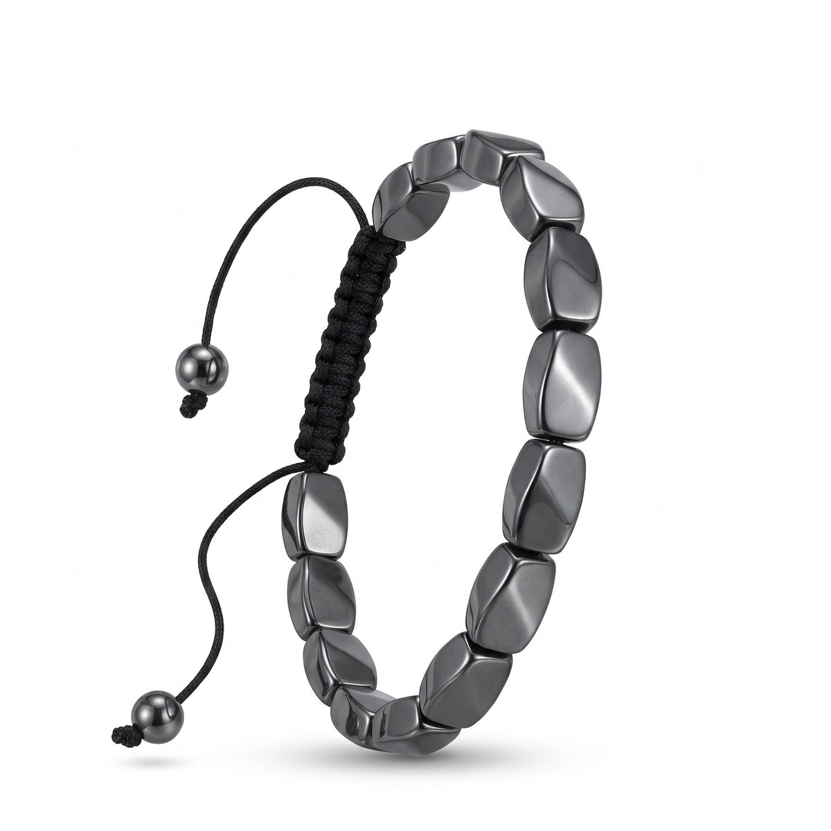 Iron Helix Adjustable Hematite Bracelet for Men