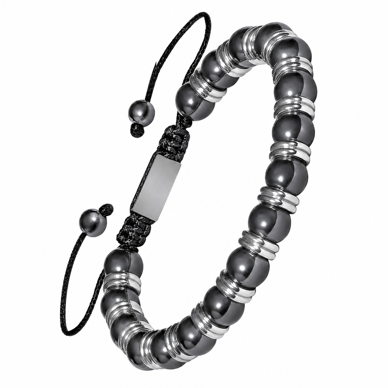 Silver Rhythm bracelet on white background