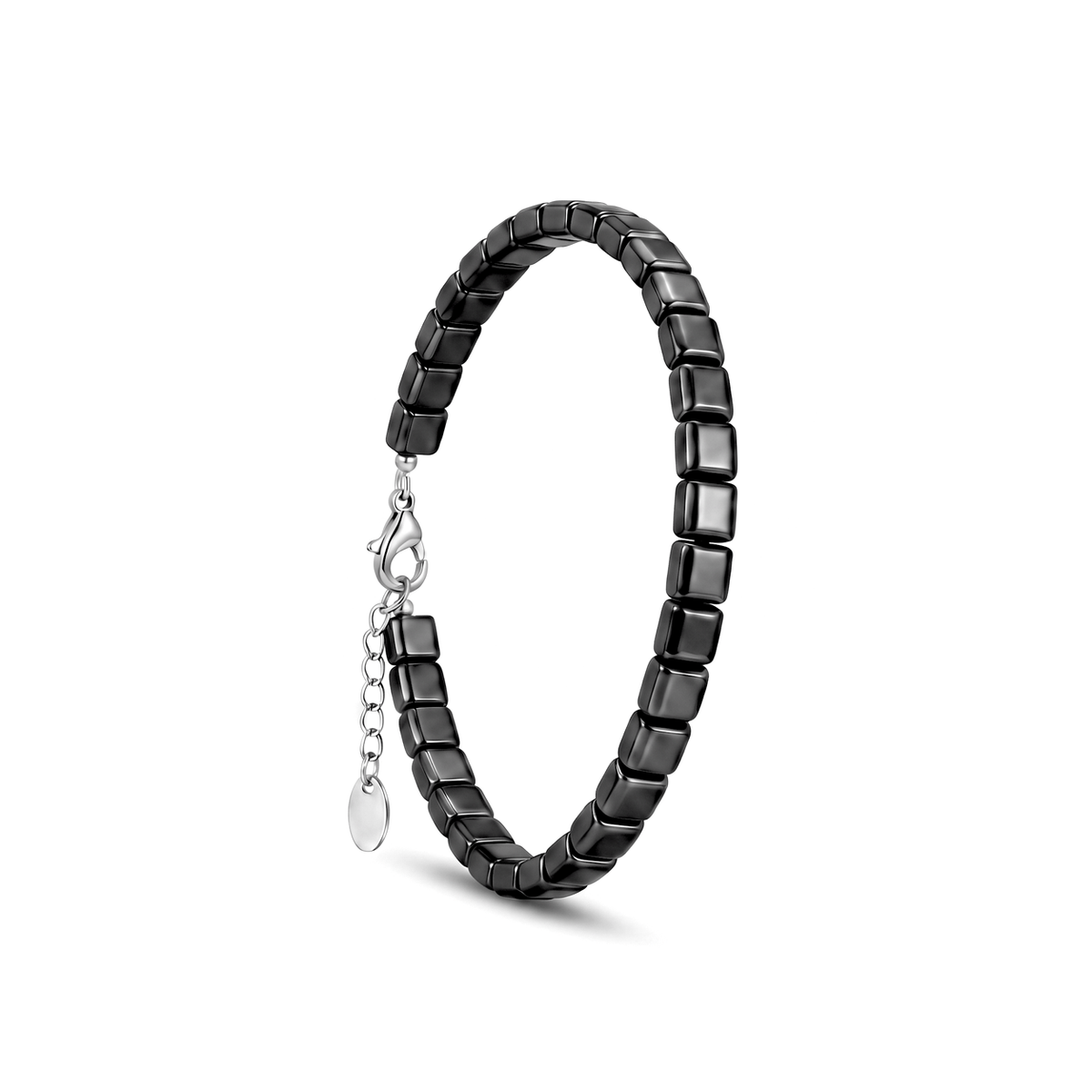 Iron Anchor Adjustable Hematite Bracelet for Men