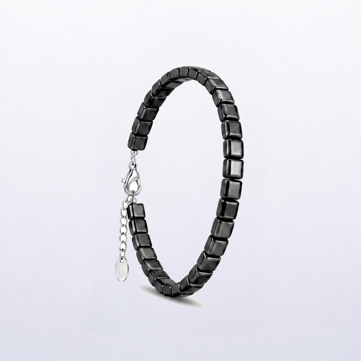 Iron Helix Adjustable Hematite Bracelet for Men