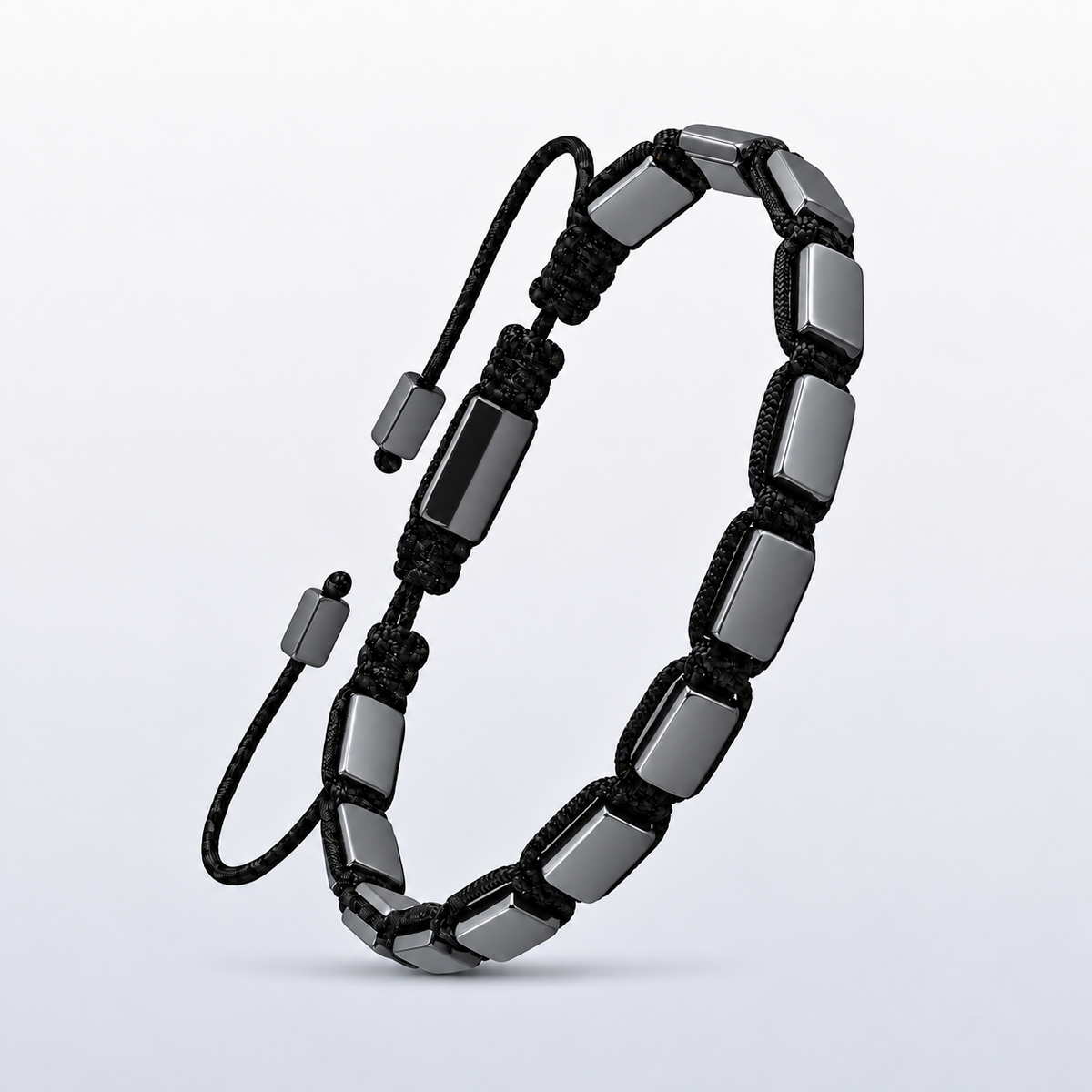 Classic Adjustable Hematite Bracelet for Men