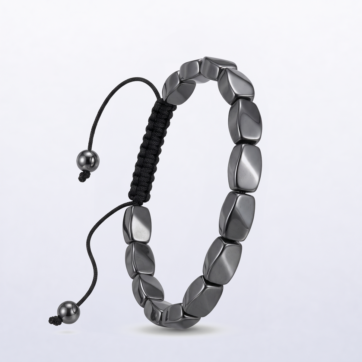 Iron Helix Adjustable Hematite Bracelet for Men