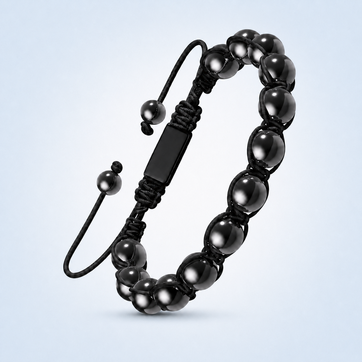 Bracelet ajustable en hématite Hematiteforce, cuivre rose brossé, pour homme