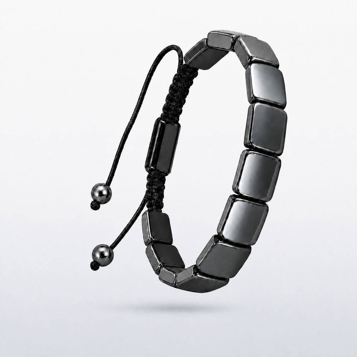 HematiteForce Iron Resolve Adjustable Hematite Bracelet for Men