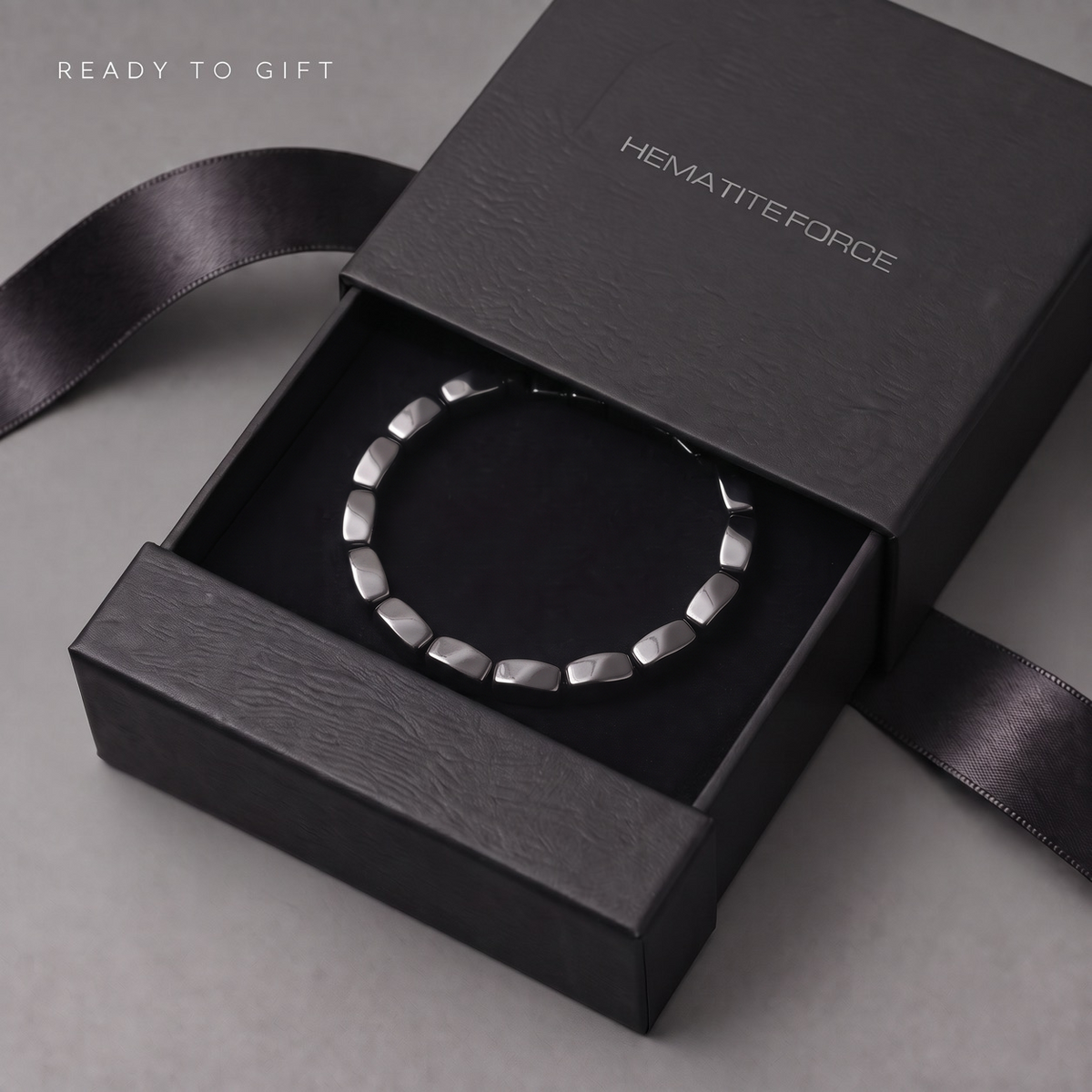 Iron Helix Adjustable Hematite Bracelet for Men