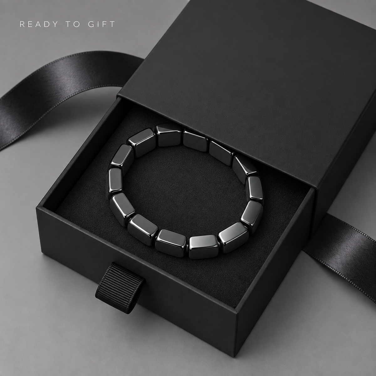 Iron Resolve Adjustable Hematite Bracelet for Men