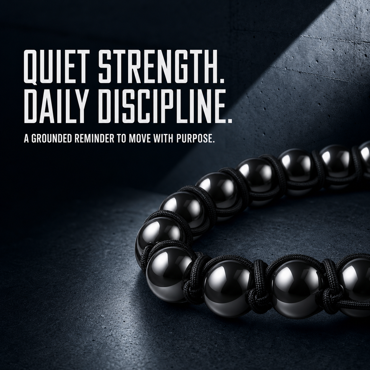 Hematiteforce Shadow Knot Adjustable Hematite Bracelet for Men
