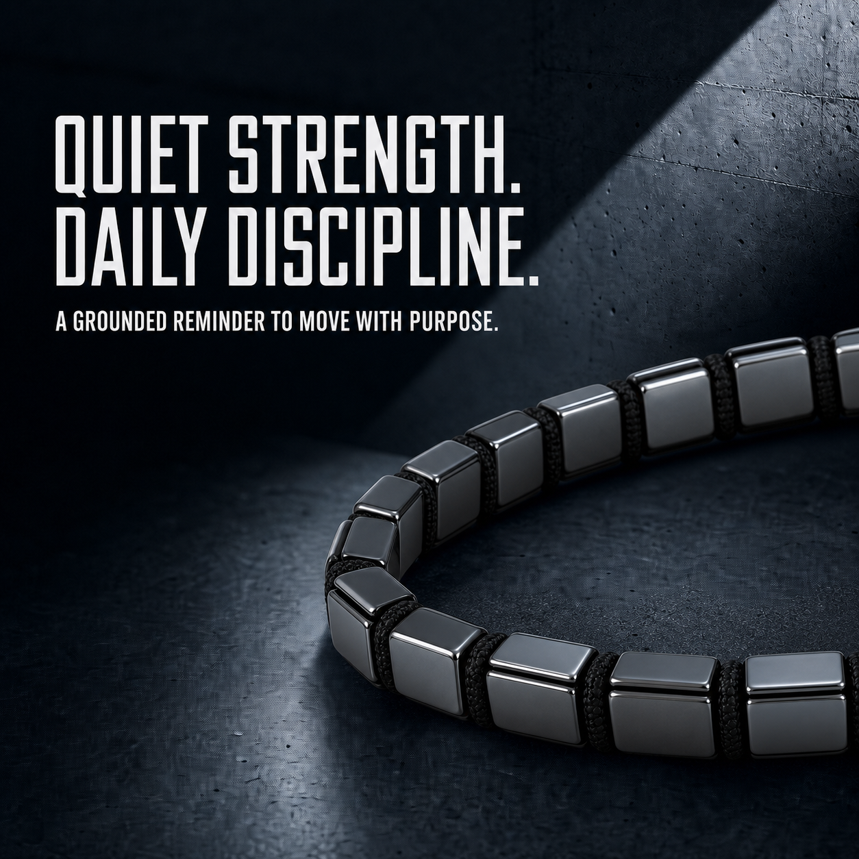 HematiteForce Iron Resolve Adjustable Hematite Bracelet for Men