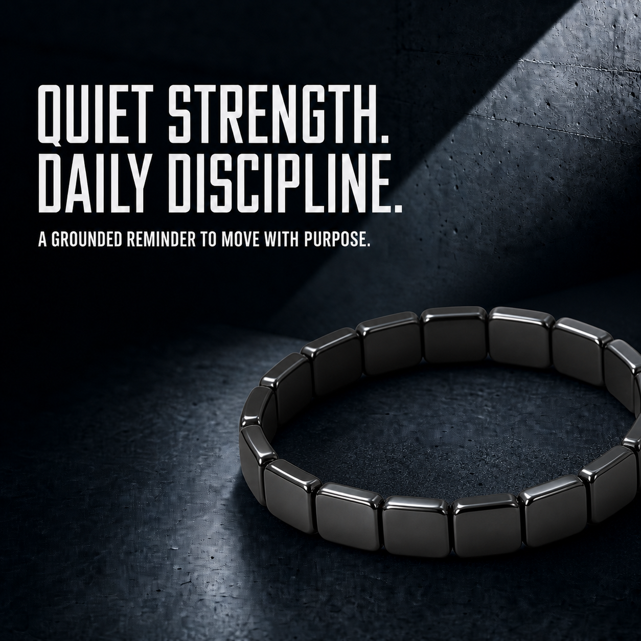 HematiteForce Iron Core Stretch Hematite Bracelet for Men