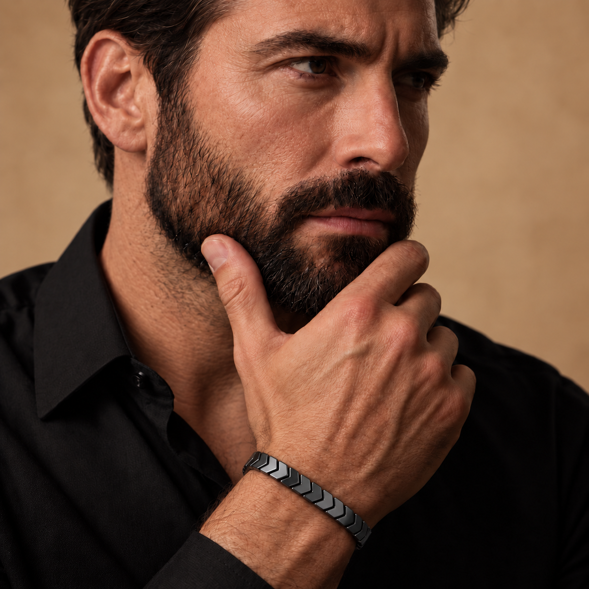 Iron Vanguard Adjustable Hematite Bracelet for Men